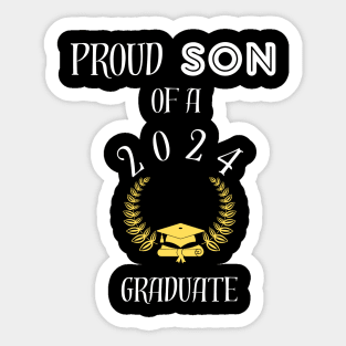 proud son of a 2024 graduate - proud son of a class of 2024 senior graduate graduation day Sticker